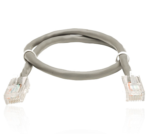 PATCH CORD CAT 5E 30 CM. GRIS UTP RJ-45